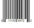 Barcode Image for UPC code 011100000722