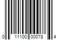 Barcode Image for UPC code 011100000784. Product Name: 