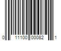 Barcode Image for UPC code 011100000821