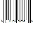 Barcode Image for UPC code 011100000920