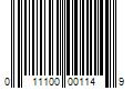 Barcode Image for UPC code 011100001149