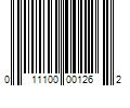 Barcode Image for UPC code 011100001262. Product Name: 