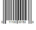 Barcode Image for UPC code 011100001538