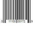 Barcode Image for UPC code 011100001729