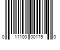 Barcode Image for UPC code 011100001750