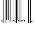 Barcode Image for UPC code 011100001774