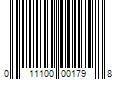 Barcode Image for UPC code 011100001798