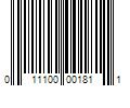 Barcode Image for UPC code 011100001811. Product Name: 