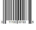 Barcode Image for UPC code 011100001835