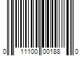 Barcode Image for UPC code 011100001880. Product Name: 