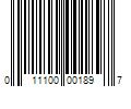 Barcode Image for UPC code 011100001897