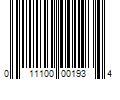 Barcode Image for UPC code 011100001934