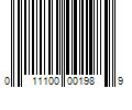 Barcode Image for UPC code 011100001989