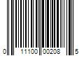 Barcode Image for UPC code 011100002085