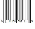 Barcode Image for UPC code 011100002115