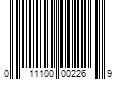 Barcode Image for UPC code 011100002269