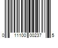 Barcode Image for UPC code 011100002375. Product Name: 