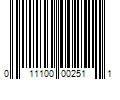 Barcode Image for UPC code 011100002511