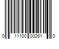 Barcode Image for UPC code 011100002610