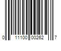 Barcode Image for UPC code 011100002627