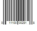 Barcode Image for UPC code 011100002818