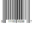 Barcode Image for UPC code 011100002887