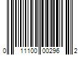 Barcode Image for UPC code 011100002962