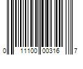 Barcode Image for UPC code 011100003167. Product Name: 