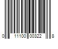 Barcode Image for UPC code 011100003228