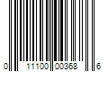 Barcode Image for UPC code 011100003686