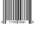 Barcode Image for UPC code 011100003815