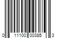 Barcode Image for UPC code 011100003853