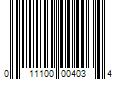 Barcode Image for UPC code 011100004034