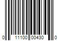 Barcode Image for UPC code 011100004300