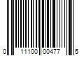 Barcode Image for UPC code 011100004775