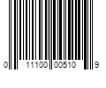 Barcode Image for UPC code 011100005109. Product Name: 