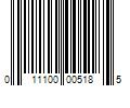 Barcode Image for UPC code 011100005185