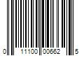 Barcode Image for UPC code 011100006625