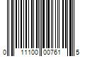 Barcode Image for UPC code 011100007615