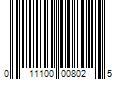 Barcode Image for UPC code 011100008025