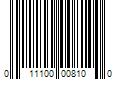 Barcode Image for UPC code 011100008100. Product Name: 