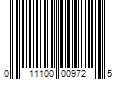 Barcode Image for UPC code 011100009725