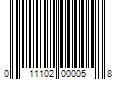 Barcode Image for UPC code 011102000058