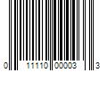 Barcode Image for UPC code 011110000033