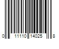 Barcode Image for UPC code 011110140258