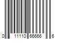 Barcode Image for UPC code 011110666666