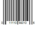 Barcode Image for UPC code 011110980106