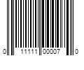 Barcode Image for UPC code 011111000070