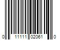 Barcode Image for UPC code 011111020610