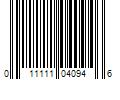 Barcode Image for UPC code 011111040946